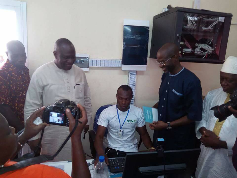 Inauguration du cyber communal de Kong (2017)